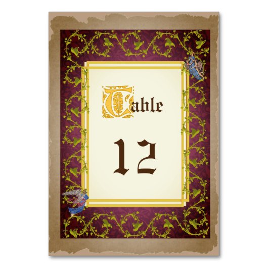 Mock omhoog middeleeuwse verlichte weduwschap met kaart (Voorkant)