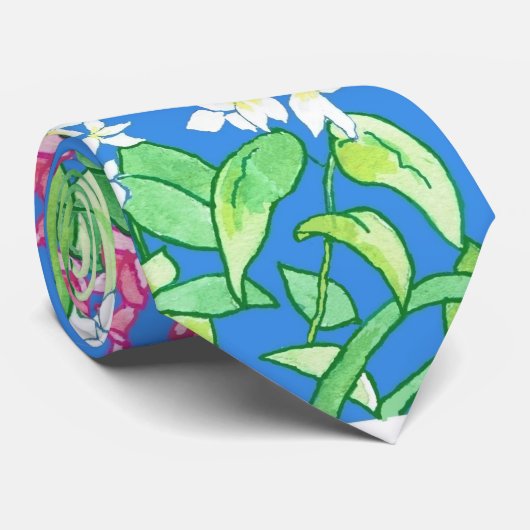 Mock Oranje en Weigelia Necktie Stropdas (Opgerold)