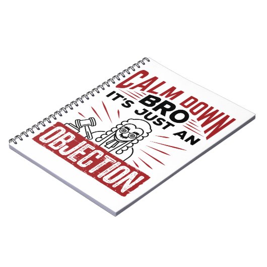 Mock Trial Calm Down Bro Het is gewoon een bezwaar Notitieboek (Linkerzijde)