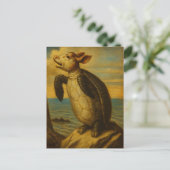 Mock Turtle Lewis Carroll Karakter Briefkaart (Staand voorkant)