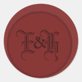 Mock-up middeleeuwse wax zegel monogram (Voorkant)