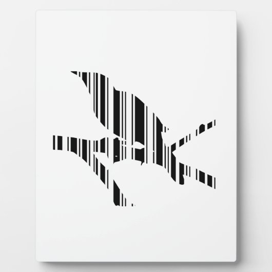 MOCKINGBIRD BAR CODE Vogel Barcode Patroon Ontwerp Fotoplaat (Voorkant)