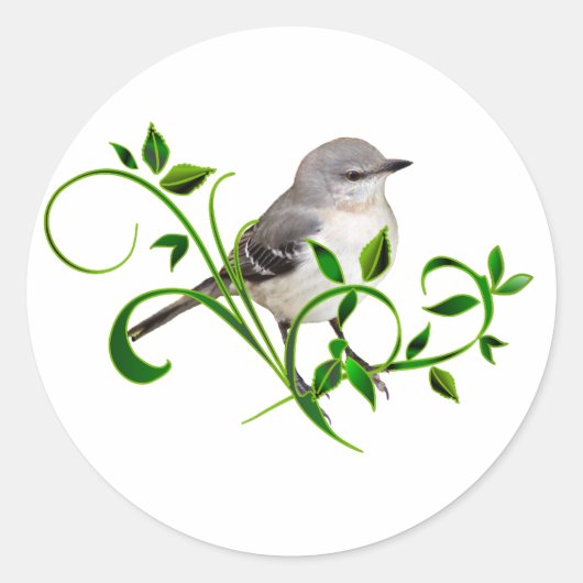 Mockingbird Beauty Ronde Sticker (Voorkant)