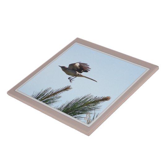 Mockingbird in Flight Decorative Tile Tegeltje (Zijkant)