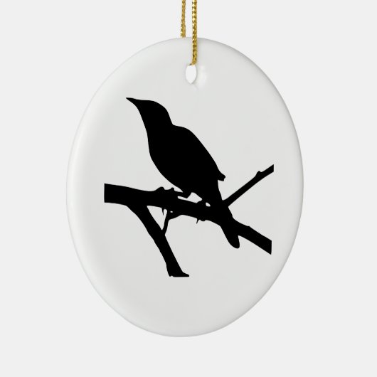 Mockingbird Silhouette Keramisch Ornament (Rechts)