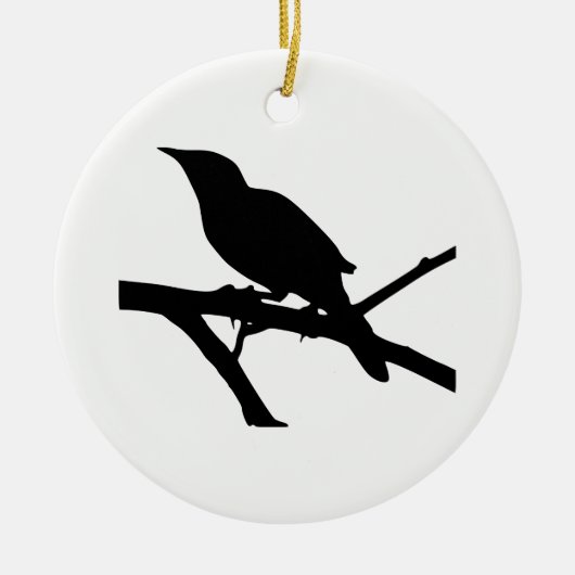 Mockingbird Silhouette Keramisch Ornament (Voorkant)
