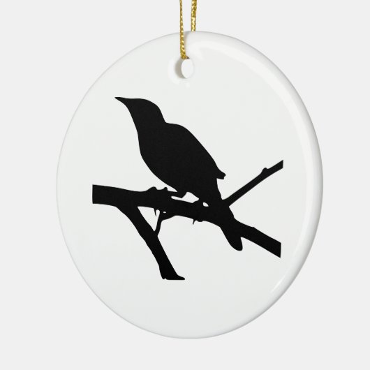 Mockingbird Silhouette Keramisch Ornament (Links)