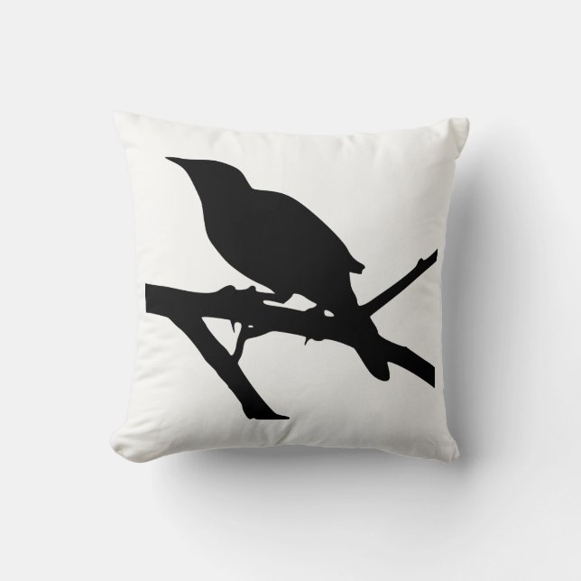 Mockingbird Silhouette Kussen (Voorkant)