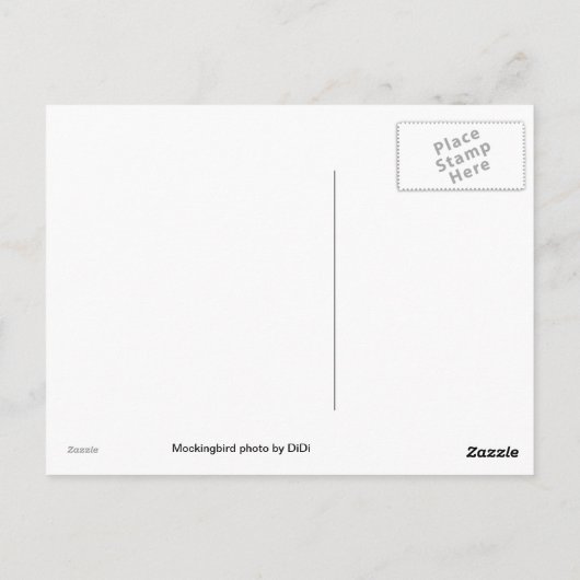 Mockingvogel Briefkaart (Achterkant)