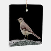 Mockingvogel op een grafsteen keramisch ornament (Rechts)