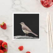 Mockingvogel op een grafsteen servetten (Insitu)