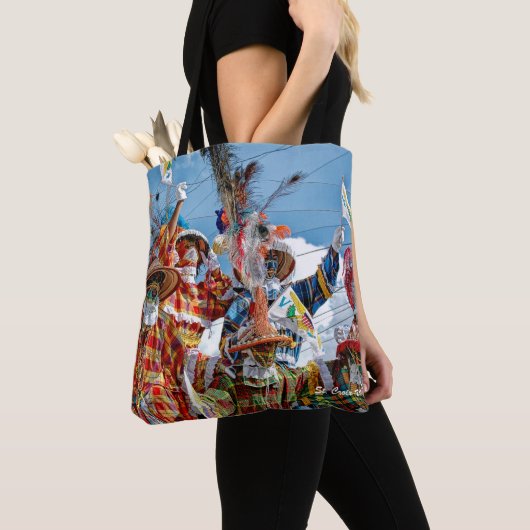 Mocko Jumbies Maagdeneilanden Vlaggen St. Croix VI Tote Bag (Dichtbij)