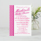 Mocktail Baby Girl Shower Kaart (Staand voorkant)
