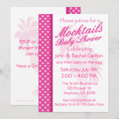 Mocktail Baby Girl Shower Kaart (Voorkant / Achterkant)
