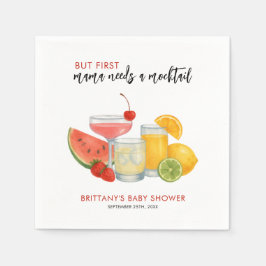 Mocktail Baby shower zomer minimalistisch Servet