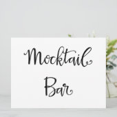 Mocktail Bar Eenvoudige kalligrafie-bruiloft (Staand voorkant)