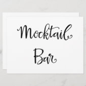 Mocktail Bar Eenvoudige kalligrafie-bruiloft (Voorkant / Achterkant)