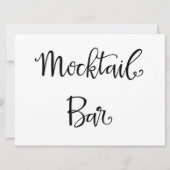 Mocktail Bar Eenvoudige kalligrafie-bruiloft (Voorkant)