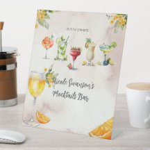Mocktail Bar Party voetstuk teken