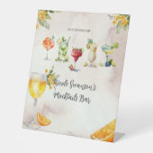 Mocktail Bar Party voetstuk teken Reclamebord Met Voetstuk (Voorkant)