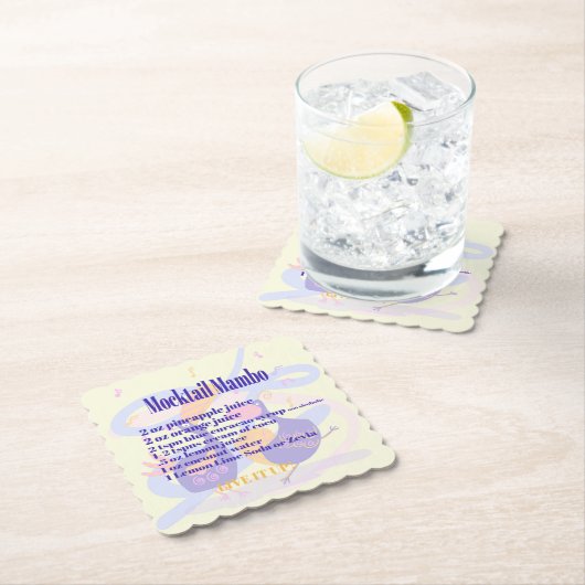 Mocktail Birds Coaster Kartonnen Onderzetters (Insitu)