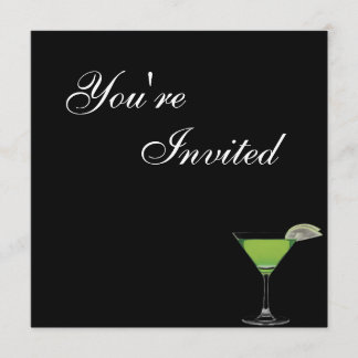 Mocktail Birthday Party Invitation Kaart