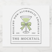Mocktail niet-alcoholische cocktail fancy esthetis likeurfles etiket (Enkel label)