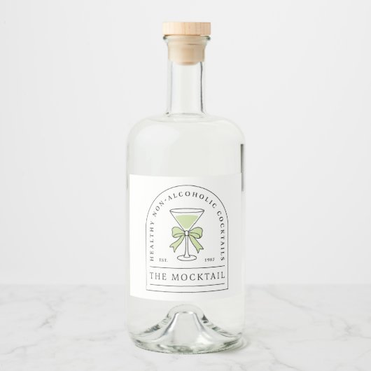 Mocktail niet-alcoholische cocktail fancy esthetis likeurfles etiket (Voorkant)
