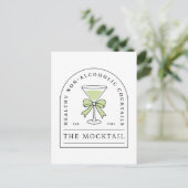 Mocktail non alcoholic cocktail alcohol free party briefkaart (Staand voorkant)