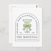 Mocktail non alcoholic cocktail alcohol free party briefkaart (Voorkant / Achterkant)