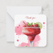 Mocktail Recept Aardbei Daiquiri Party Favor Notitiekaartje (Voorkant)