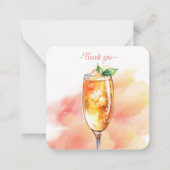 Mocktail Recept Faux Champagne Party Favor Notitiekaartje (Voorkant)