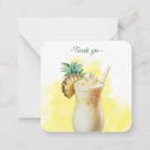 Mocktail Recept Piña Colada Party Favor Notitiekaartje (Voorkant)