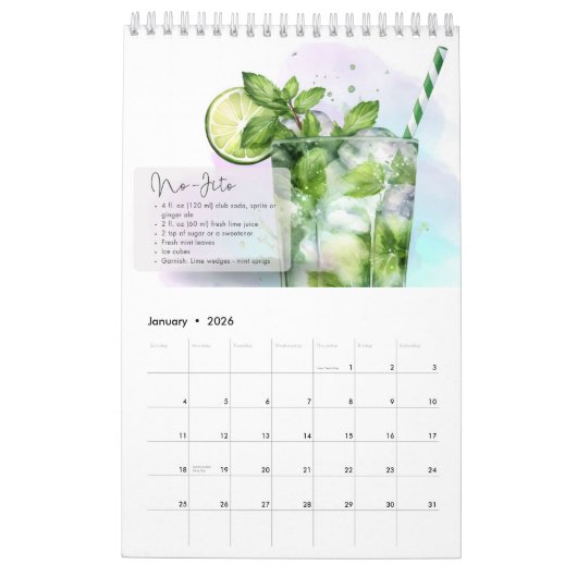 Mocktail recepten kalender (Jan 2026)