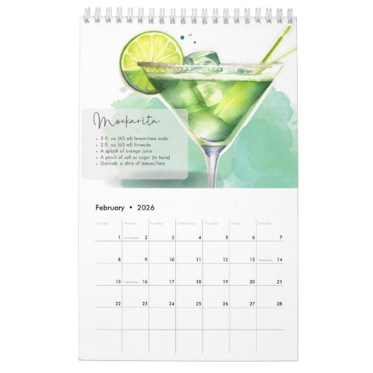 Mocktail recepten kalender (Feb 2026)