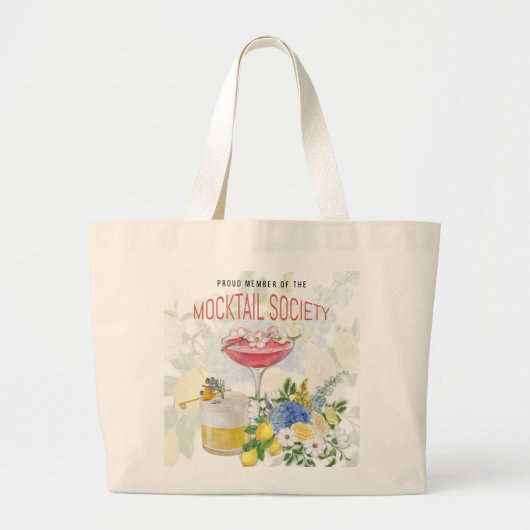 Mocktail Society Cocktail Grote Tote Bag (Voorkant)