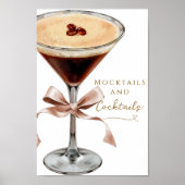 Mocktails Cocktails Espresso Martini Vrijgezellenf Poster (Voorkant)