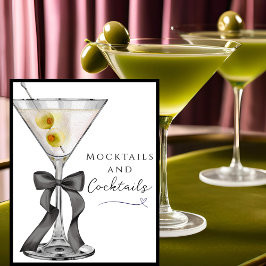 Mocktails en Cocktails Dirty Martini Bar Bord Poster