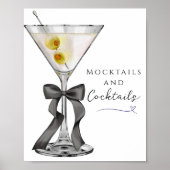 Mocktails en cocktails Dirty Martini Bar Sign Poster (Voorkant)