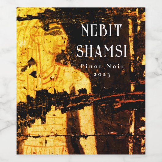 Mockup Ancient Egypt Custom Gold Wine Labs Wijn Etiket (Enkel label)