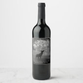 Mockup Black Elk Forest Custom Wine Labels Wijn Etiket (Voorkant)