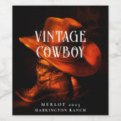 Mockup  Cowboy Westerne Etiketten voor aangepaste  (Enkel label)