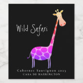Mockup Giraffe Wild Safari Etiketten voor aangepas (Enkel label)