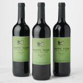 Mockup Happy Toad, Family Wine, Custom Wine Labels Wijn Etiket (Flessen)