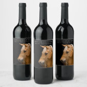 Mockup Horse Equine Western Eigen waslabels Wijn Etiket (Flessen)
