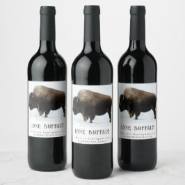 Mockup Lone Buffalo West Custom Wine Labels Wijn Etiket