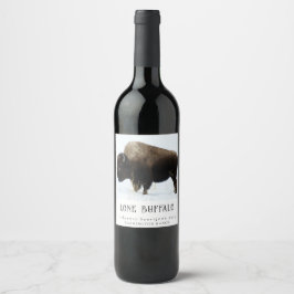 Mockup Lone Buffalo West Custom Wine Labels Wijn Etiket