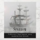 Mockup Pirate Ship Custom Wine Labels Wijn Etiket (Enkel label)