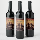 Mockup Pirate Ship Custom Wine Labels Wijn Etiket (Flessen)