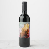 Mockup Ranch Rustiek Paard Aangepaste Wijn Labels Etiket (Voorkant)